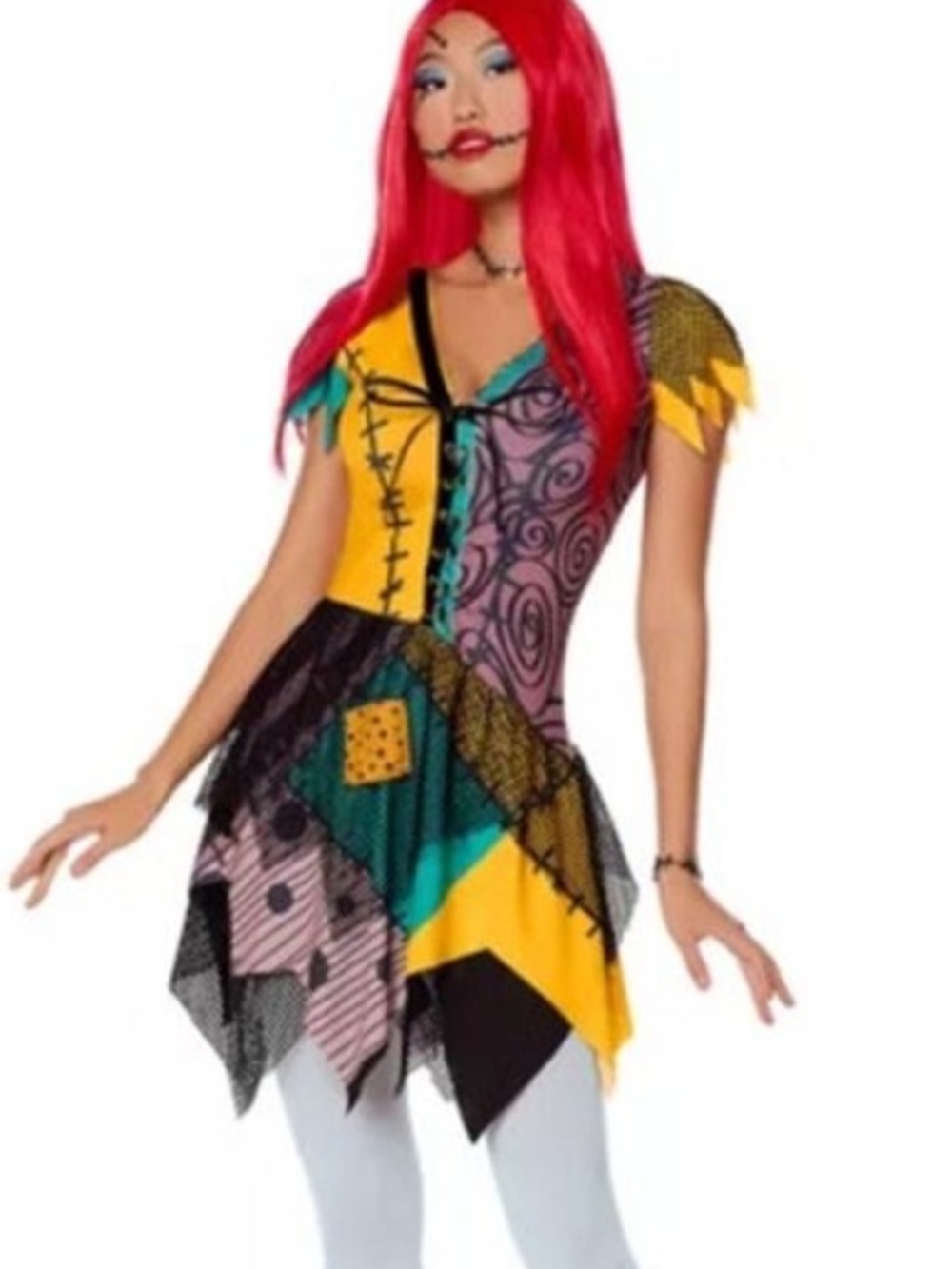 Disney Nightmare before Christmas Sally Codplay Costume Halloween Festival